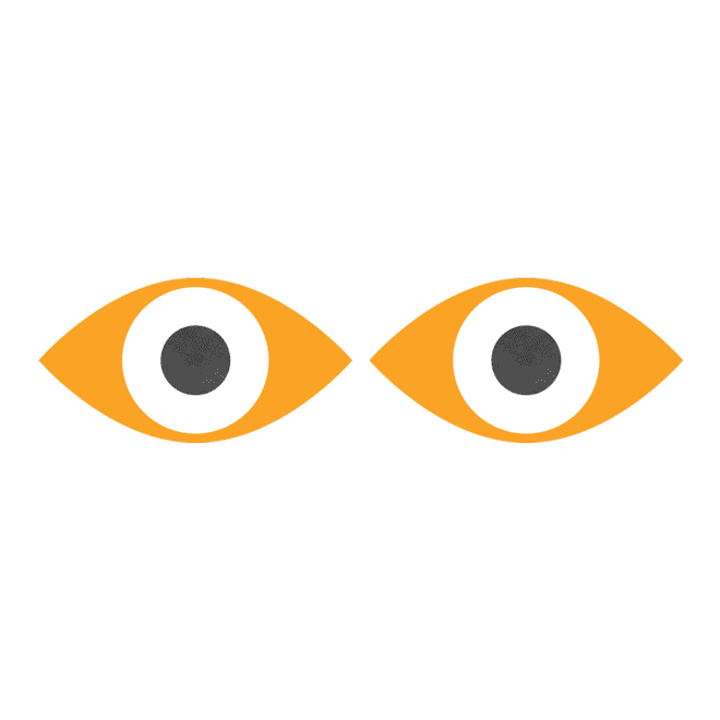 Animation of eyes shifting left and right